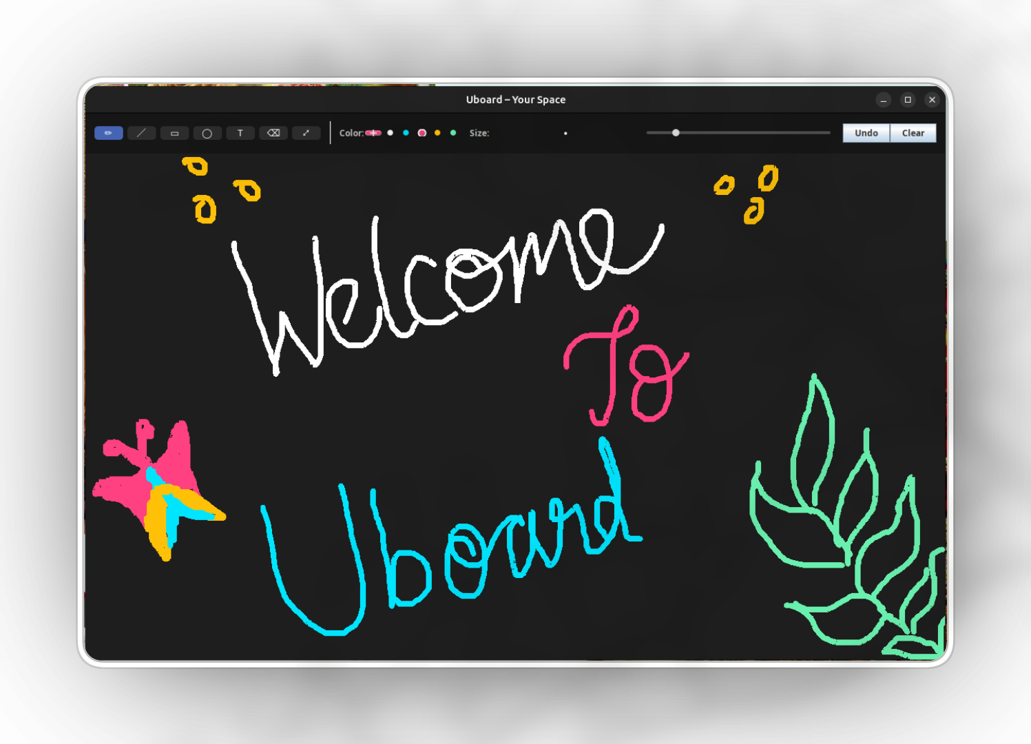 Uboard infinite blackboard interface